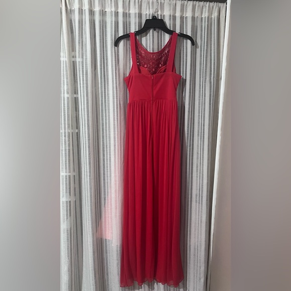 Red Jeweled Evening Gown size 4 , worn once - Picture 2 of 2